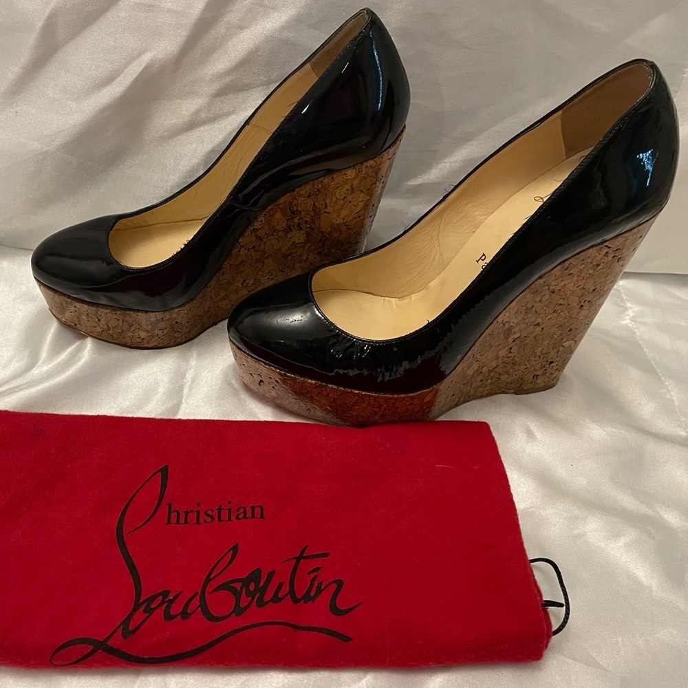 Louboutin 37.5 wedge